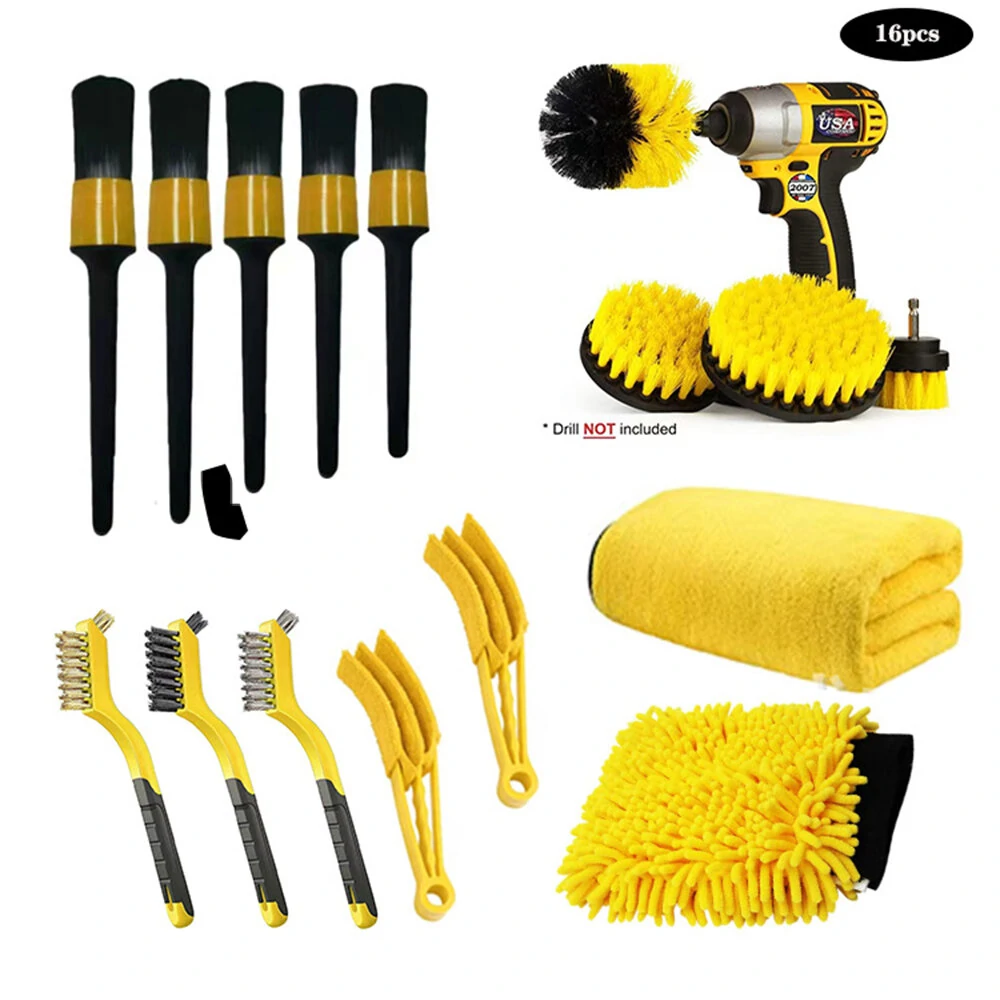 (image for) 16PC/set Attachable Electric Drill Brushes for Cleaning Pool Tile Flooring Brick Ceramic Marble Grout Bathroom Car
