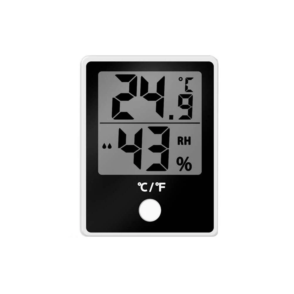 (image for) 2PC Digital Electronic Temperature Humidity Meter Thermometer Hygrometer Alarm Clock LCD Display 12/24hrs